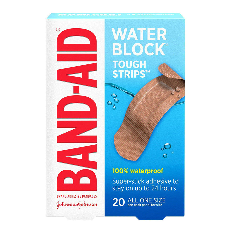 Band Aid Tough Strips, Waterproof, 20 Ea